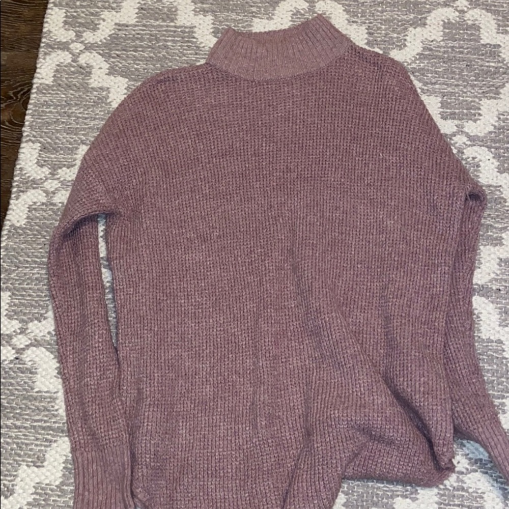 Pink Mock Neck Sweater
